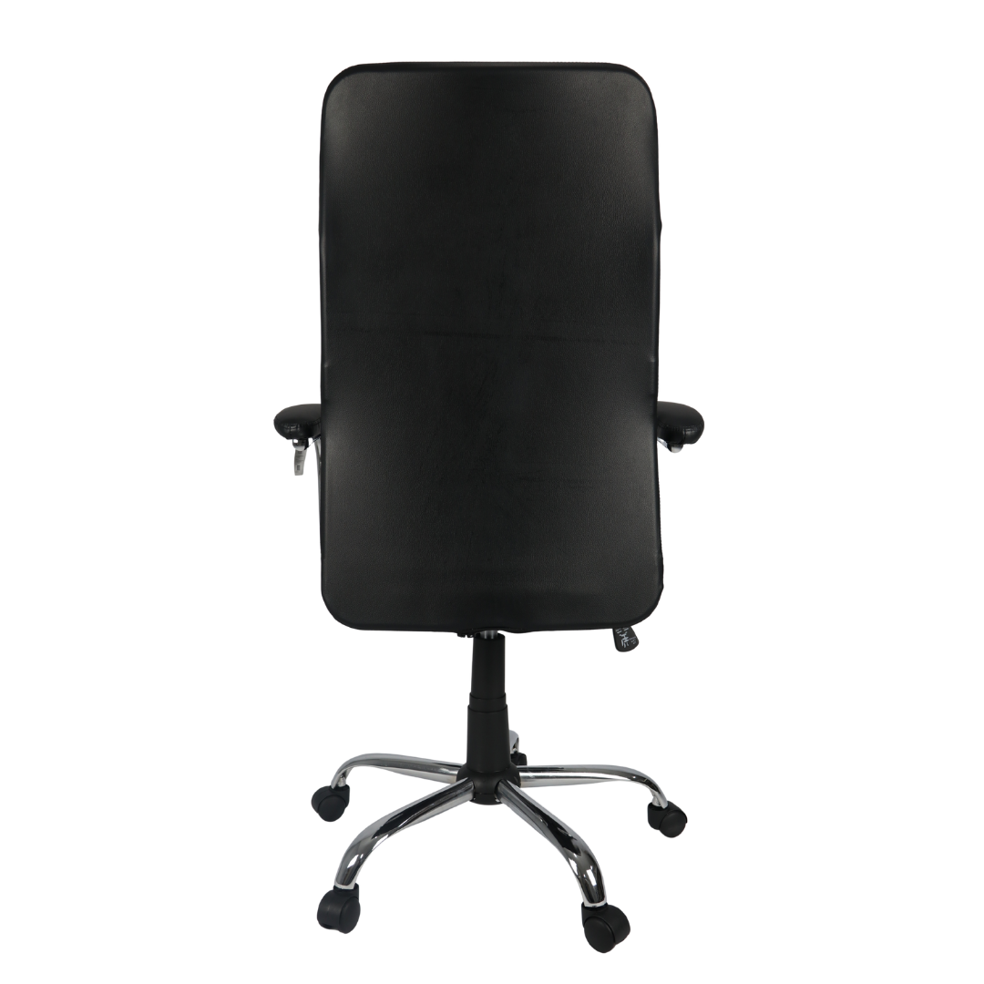 Cadeira Presidente Estrutura Aço Cromado 8243